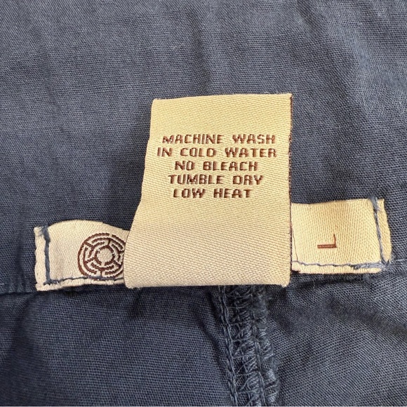 XCVI Rebecca Wide Leg Pants Cotton Stretch Navy Blue Womens Large - Picture 10 of 12